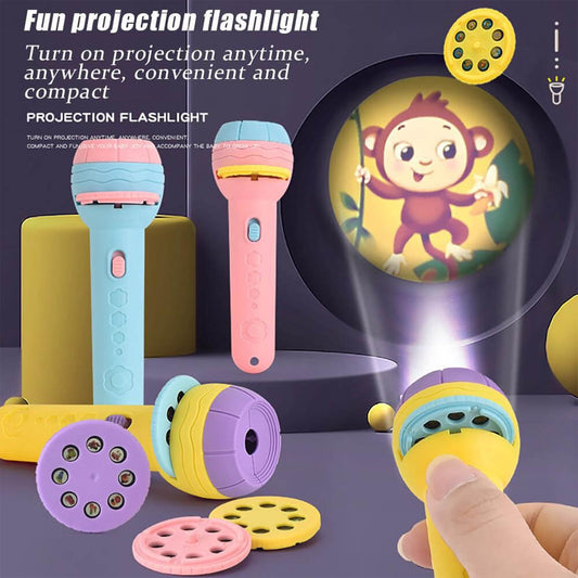 Children’s Slide Projector Torch With 1 Reels | Dinosaur & Animal Patterns
