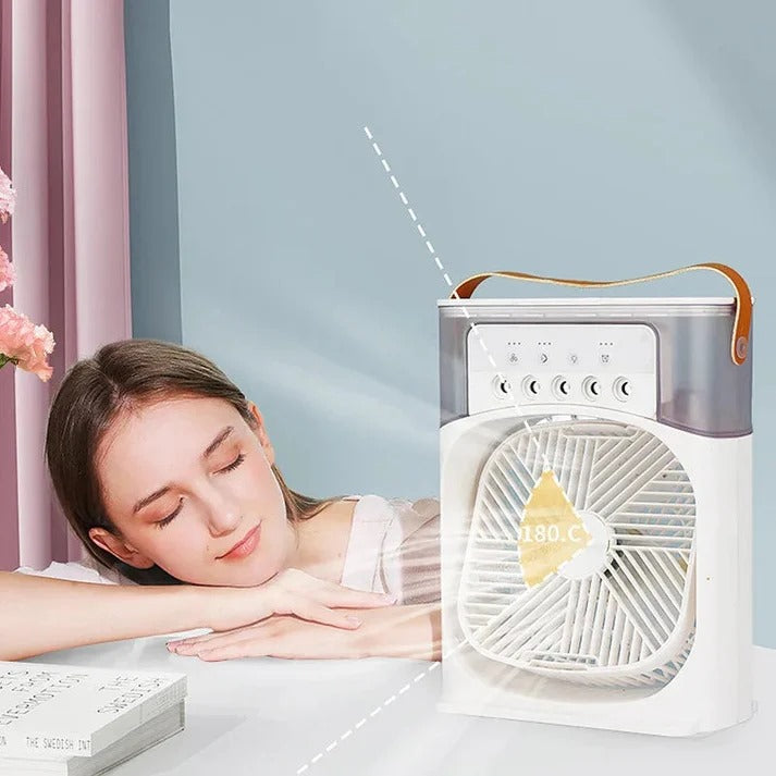 Portable Air Conditioner Fan USB Electric Fan with LED Night Light