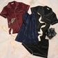 Couple Silk Night Suit / Sleepwear Set – Shirt & Shorts with Slip Dress