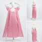 2 Pcs Premium Silk Lace Women's Sleepwear Set Inner & Gown Nightwear