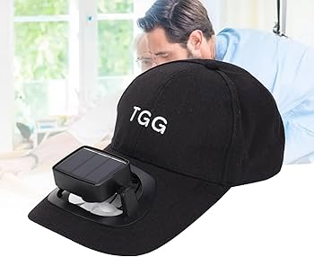 Air Cool Fan Hat Cap With Solar Sun Power Cool Fan