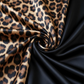 Couple Leopard Print & Black Satin Sleepwear Set – 4 Pcs Robe & Nightdress Set (DC-1021)