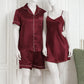 Couple Silk Night Suit / Sleepwear Set – Shirt & Shorts with Slip Dress